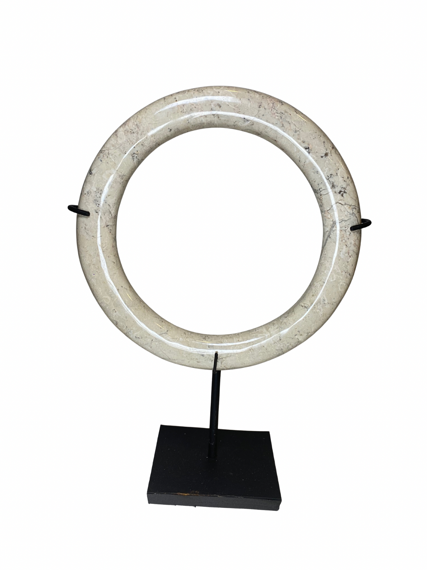 Marble large ring white - 30cm