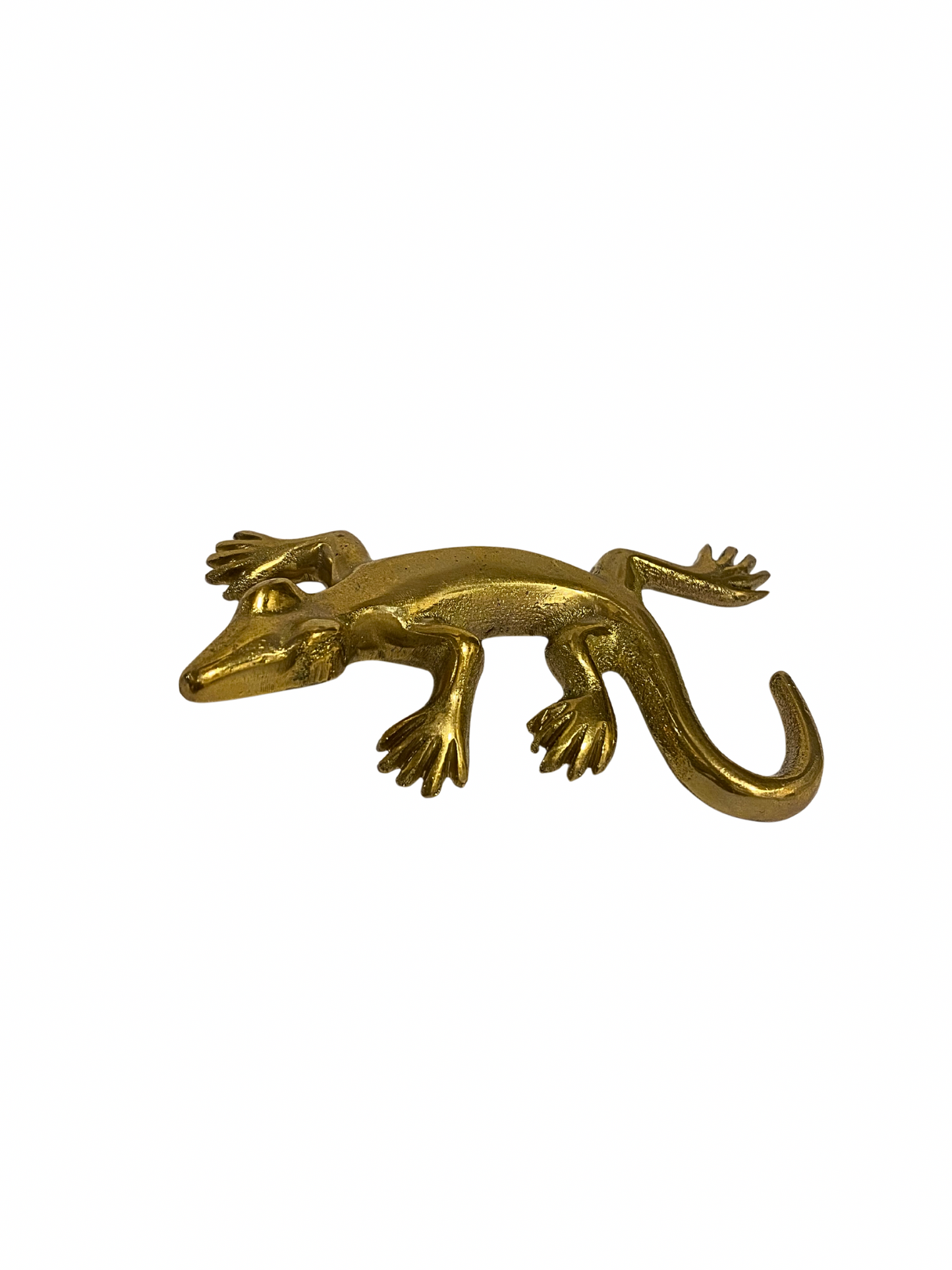 Brass deco lizard