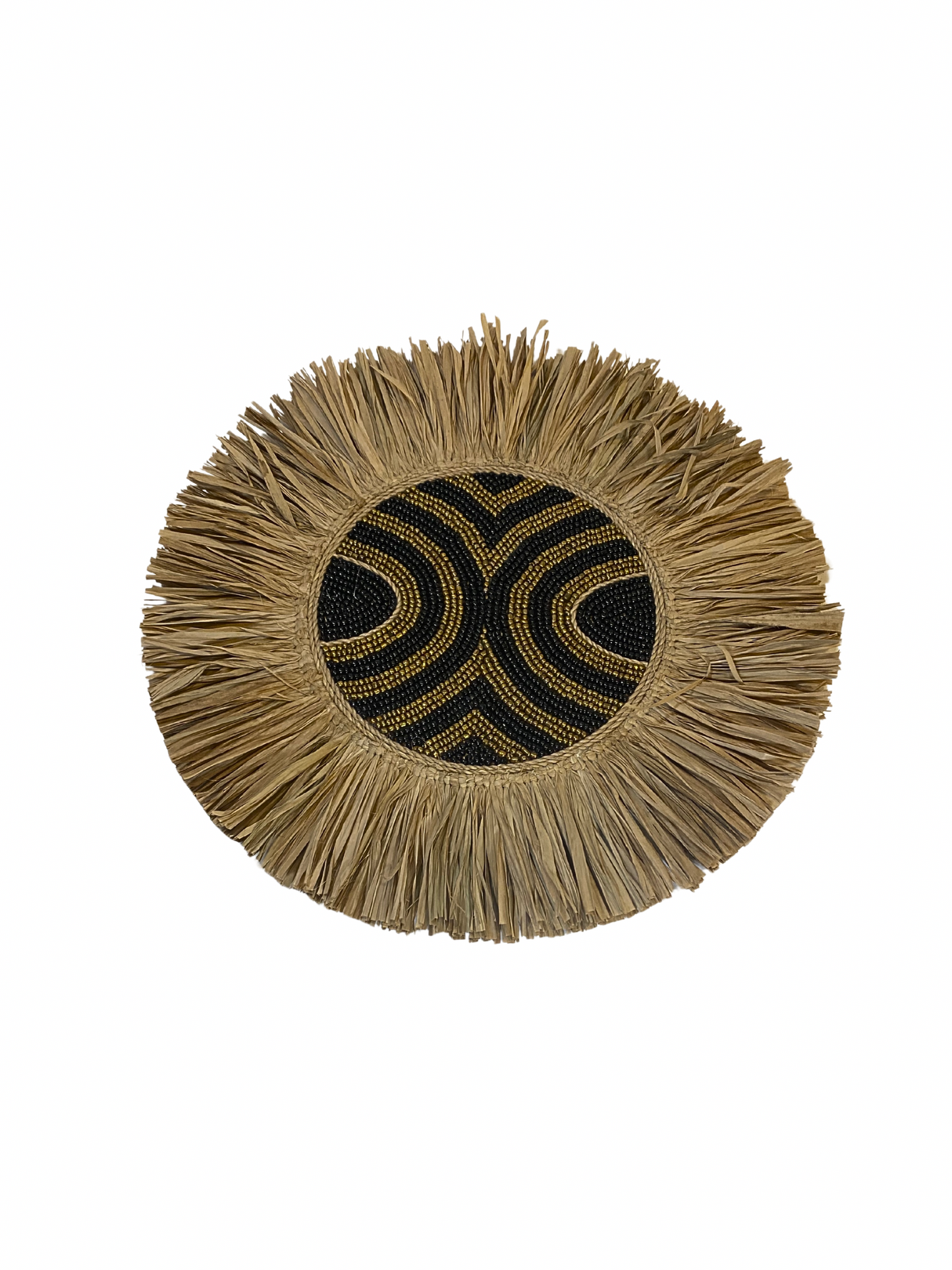 Wall decor beads Raffia round size S 40cm