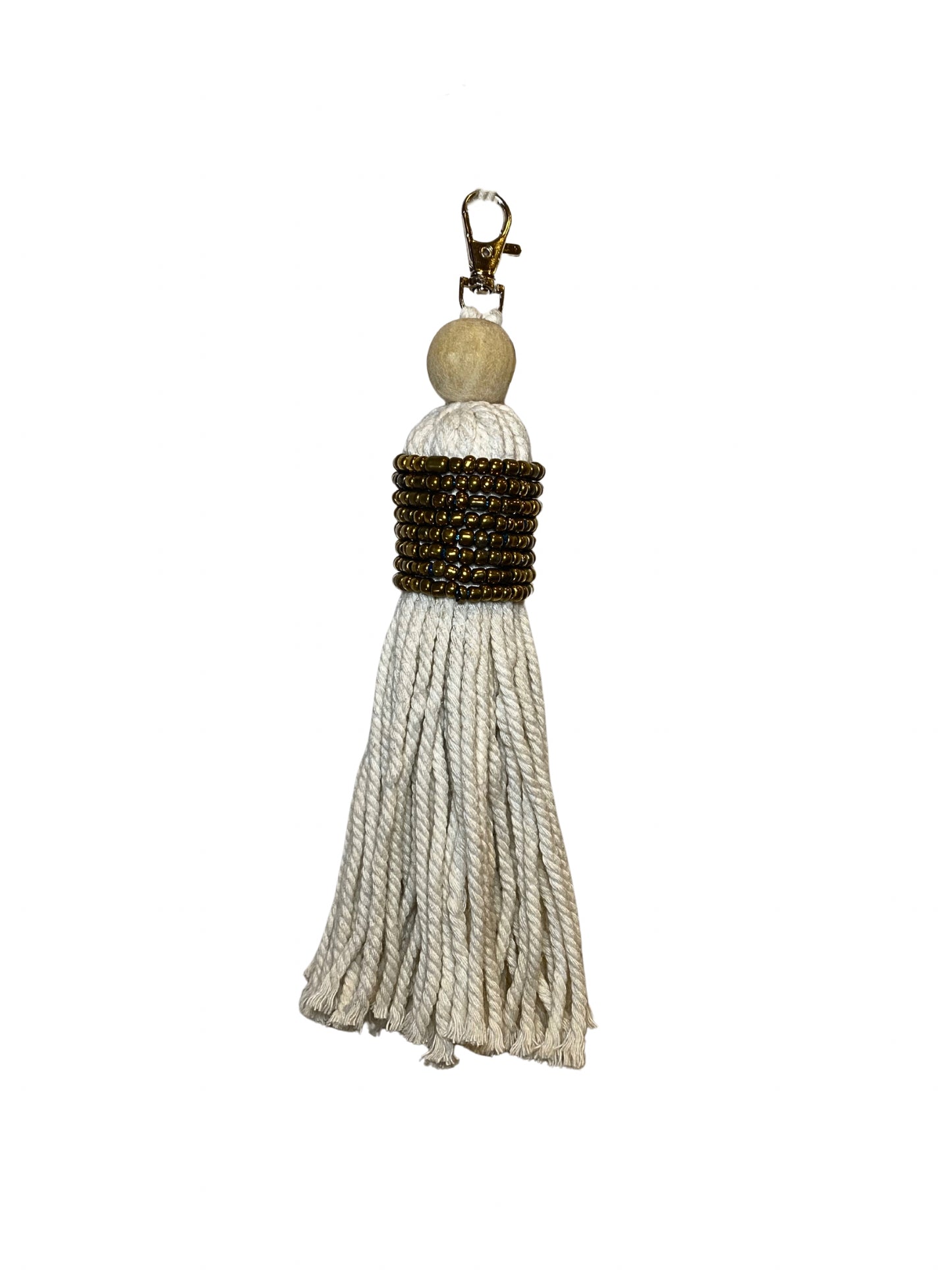 Keychain tassel white