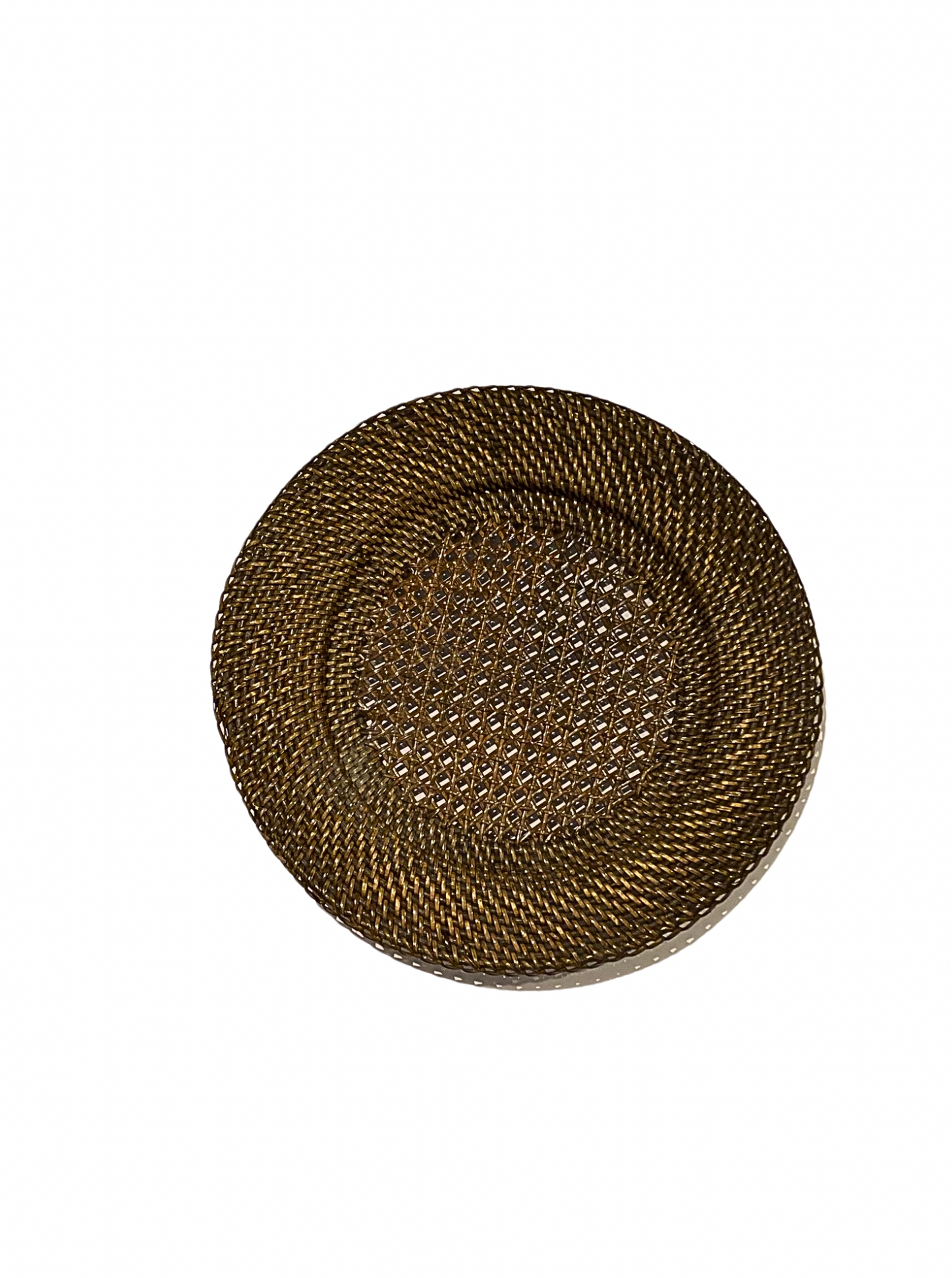 Rattan plate placemate black - 32cm