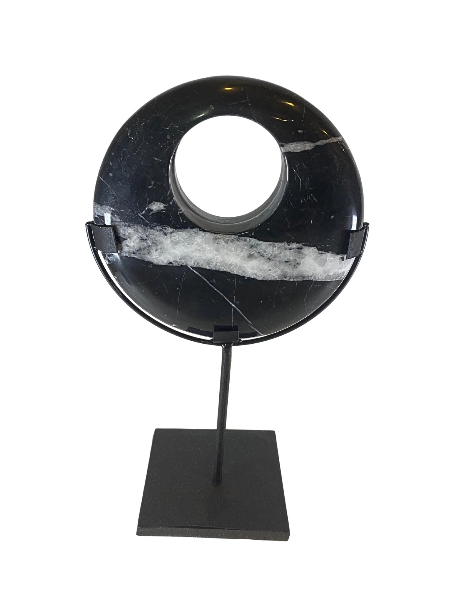 Eccentric marble disk black