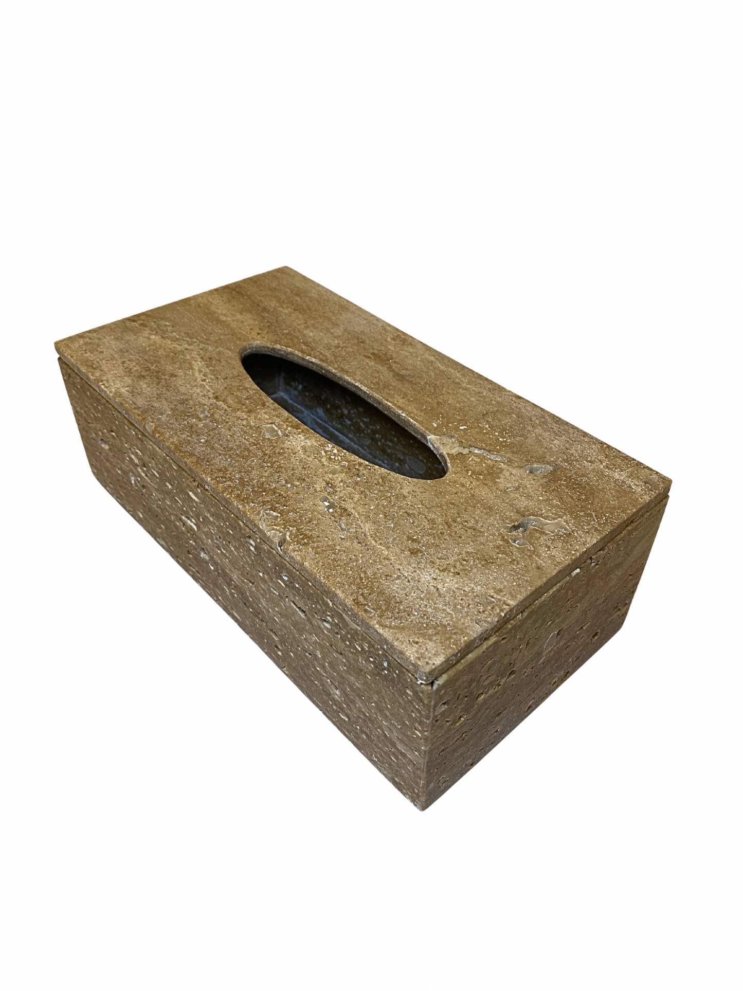Natural travertine tissue holder size L
