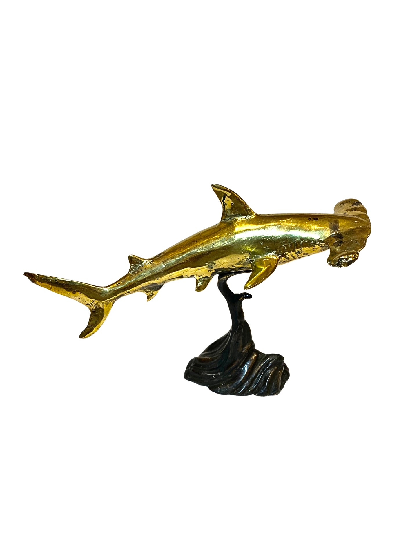 Brass deco shark