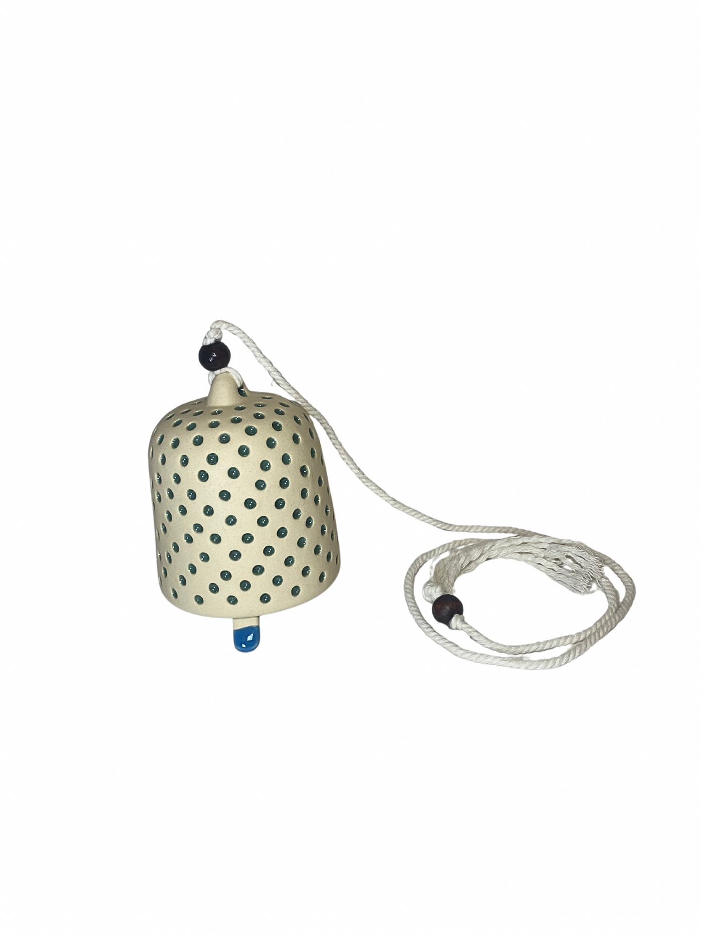 Green polka dot bell size M