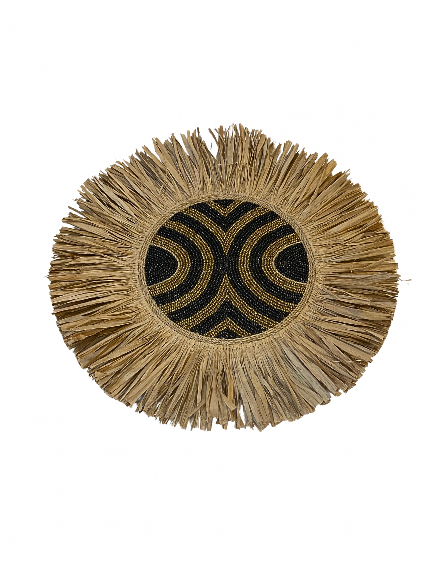 Wall decor beads Raffia round size M 50cm