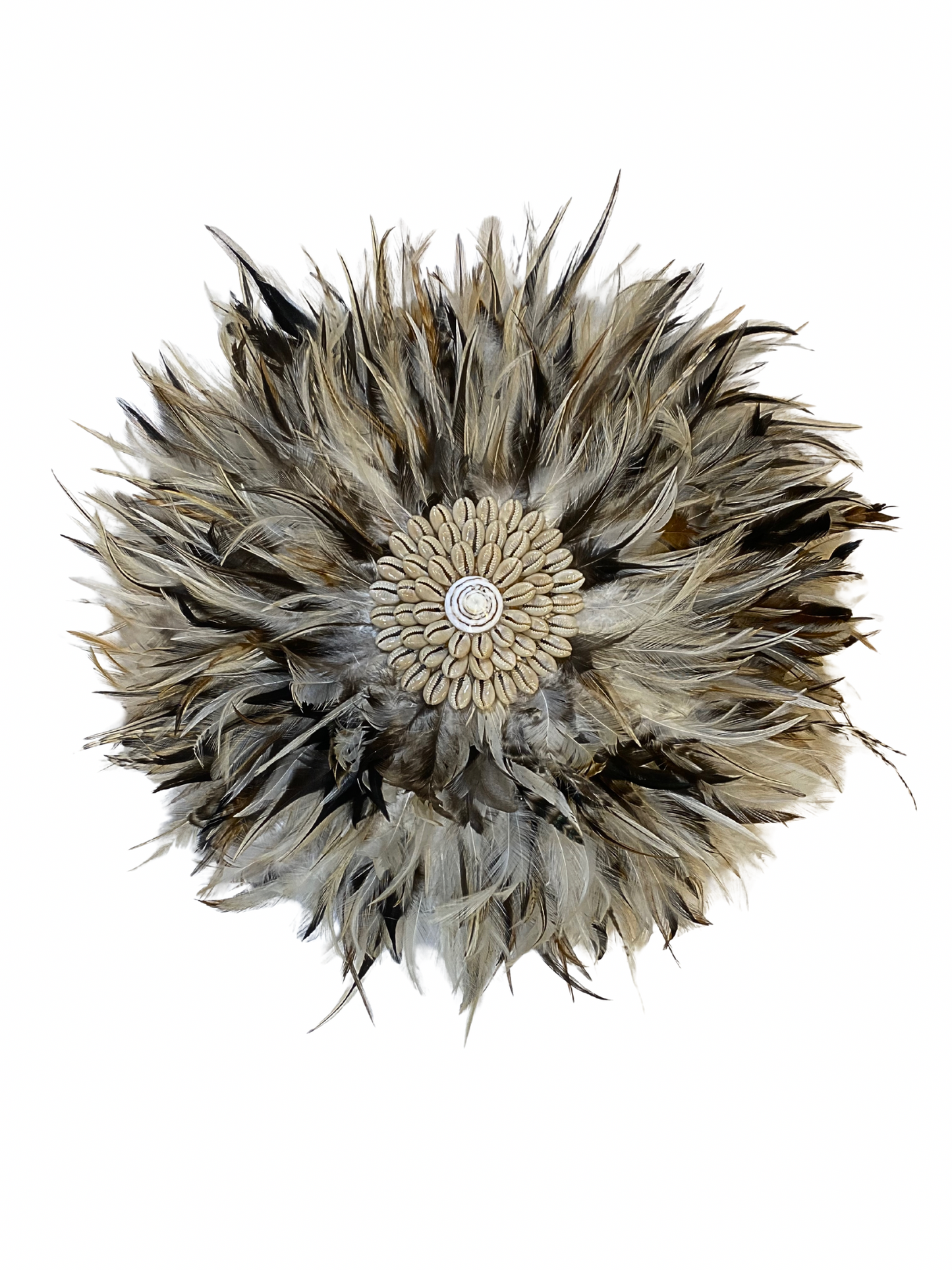 Wall hanger feather Shell round size M - 30cm