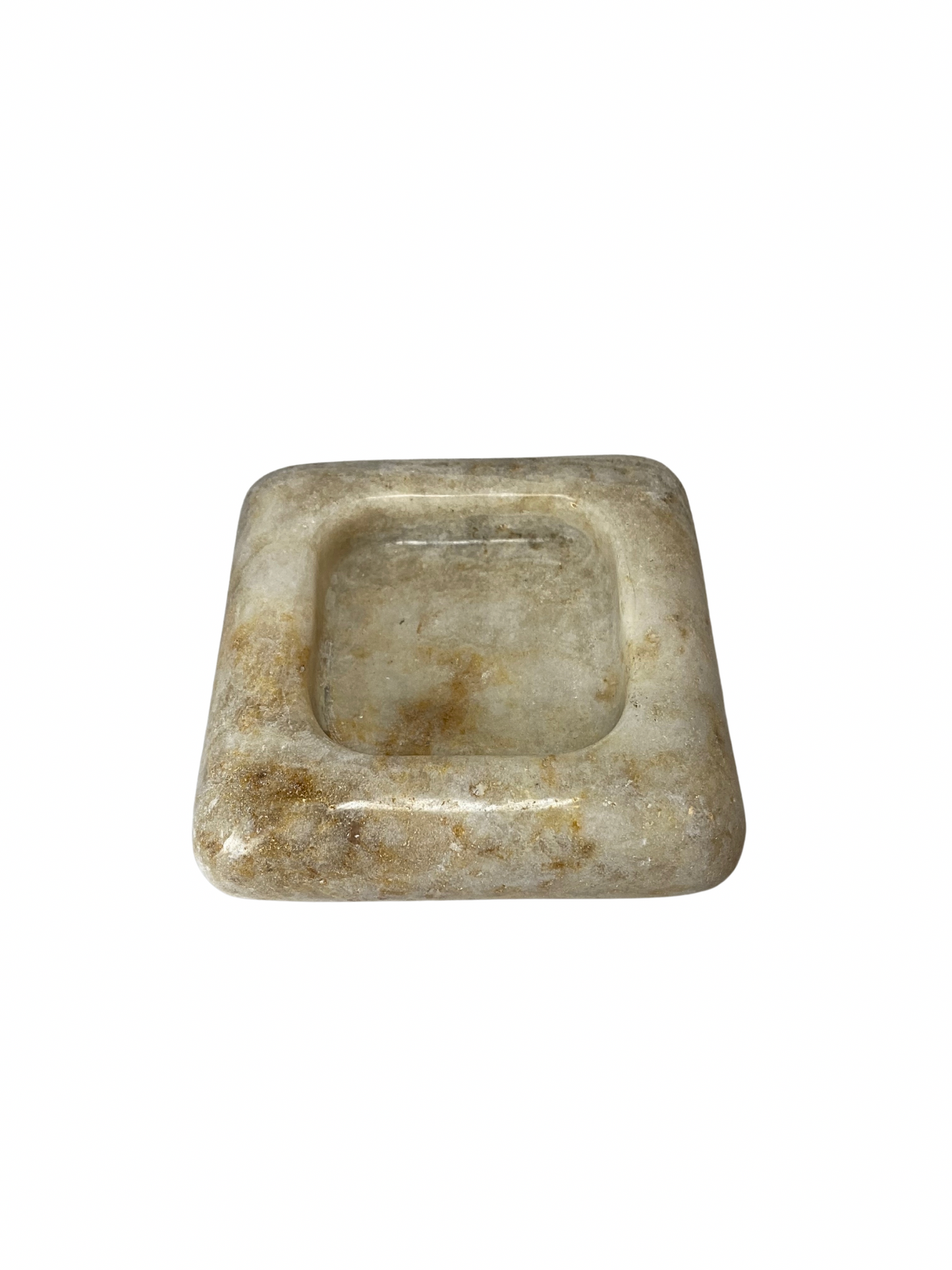 Marble ashtray white cream