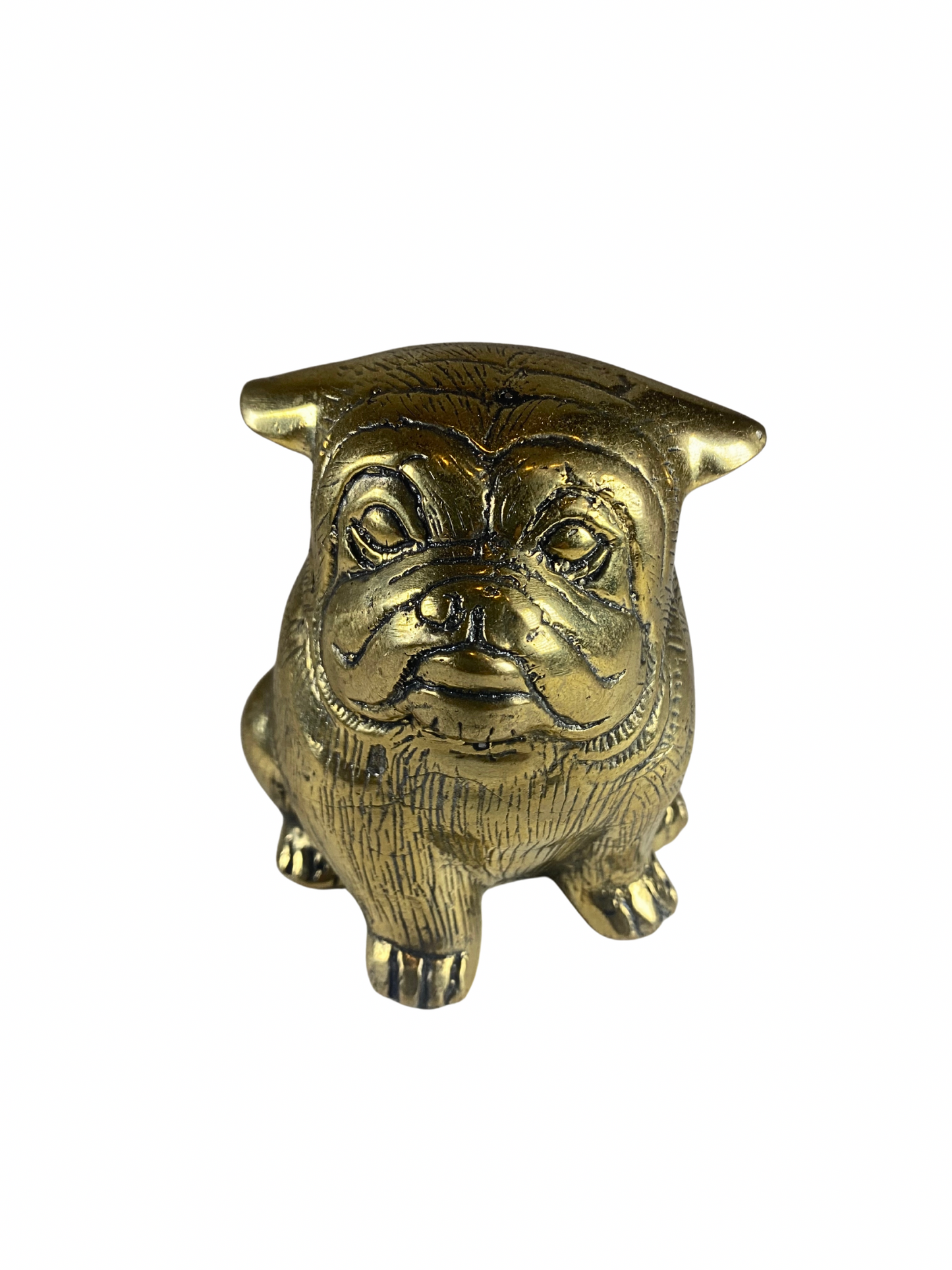 Brass deco pug
