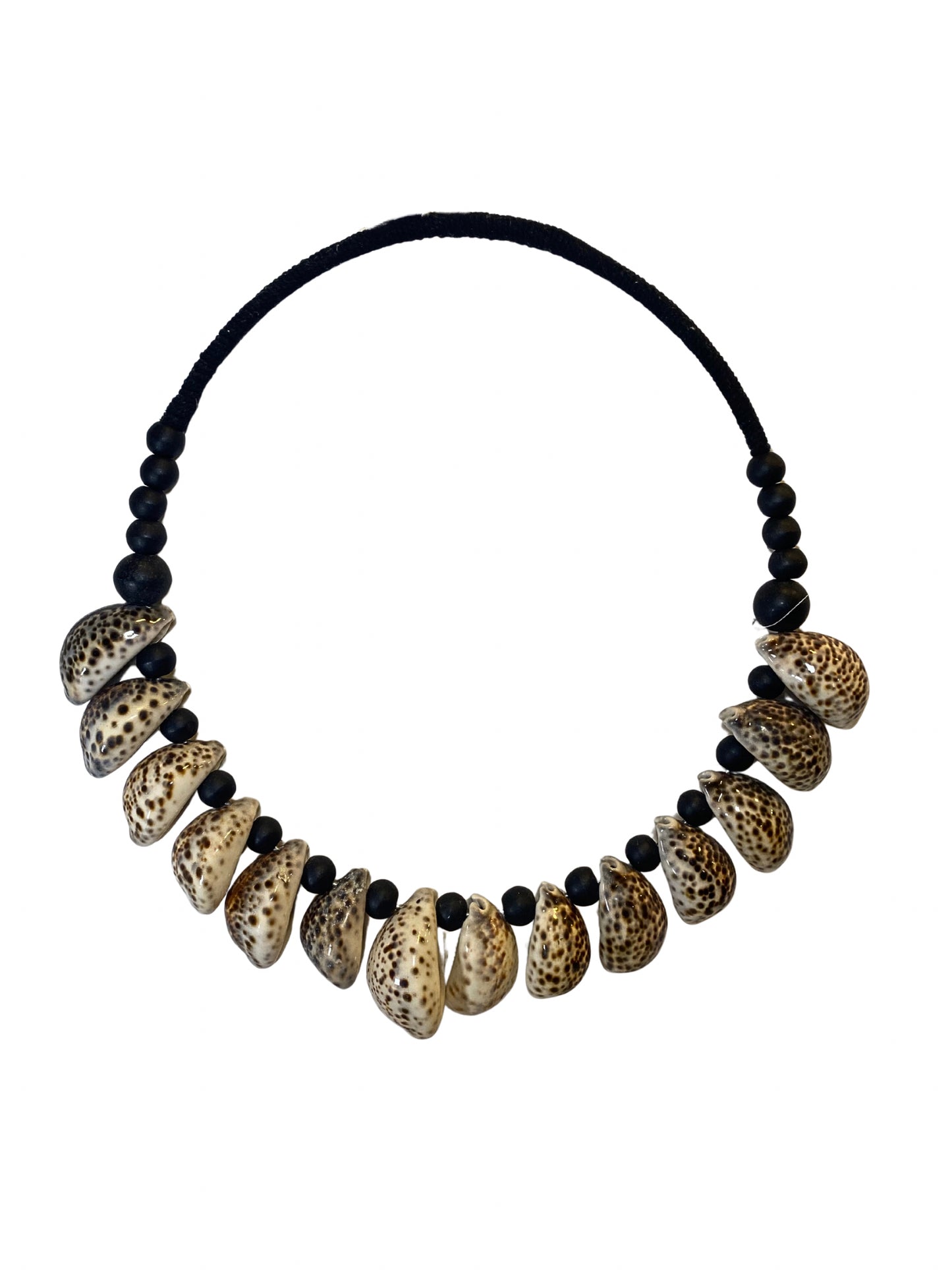 Necklace tiger beads black size xl - 45cm