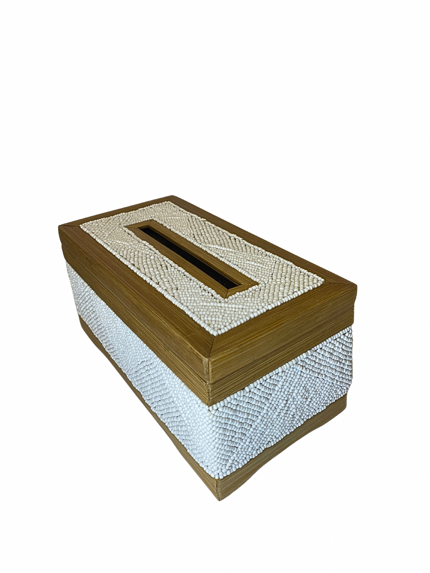 Box tisue beads white