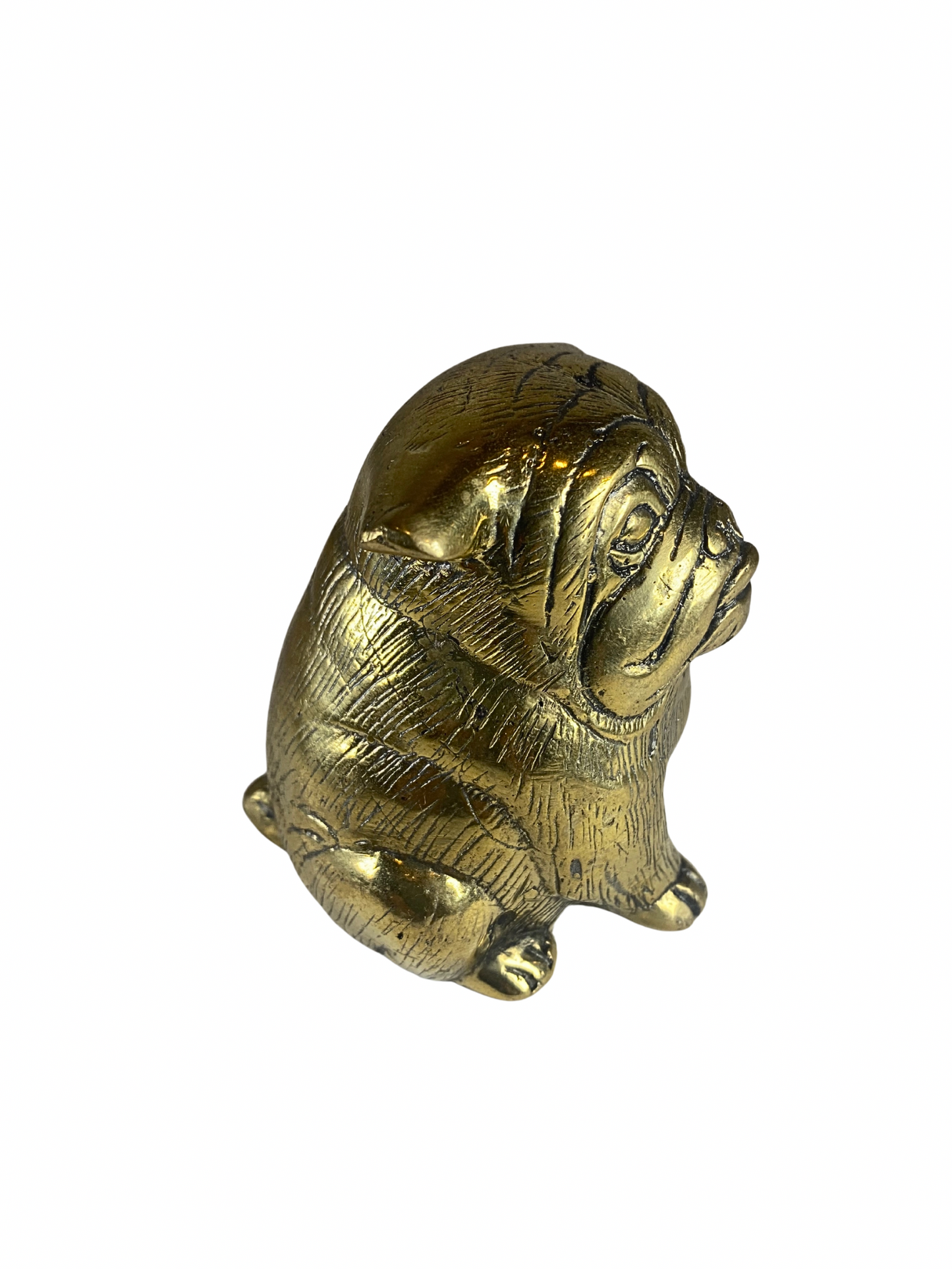 Brass deco pug