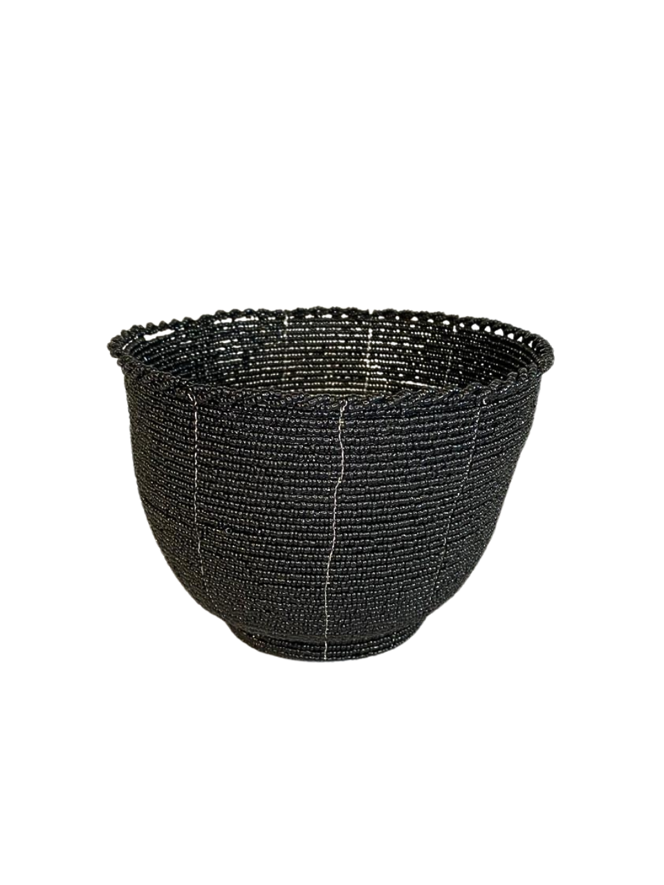 Beaded bowl black - 13cm