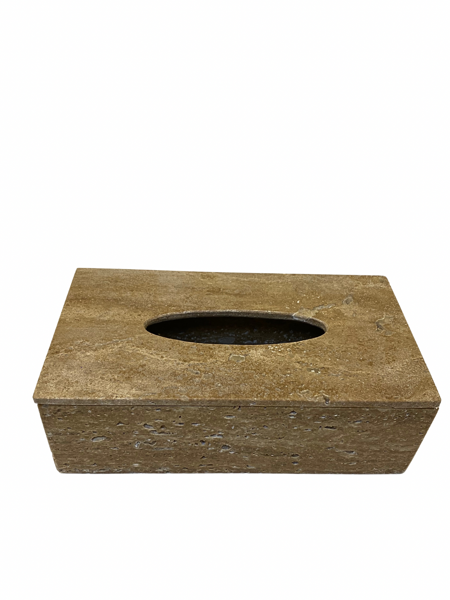 Natural travertine tissue holder size L