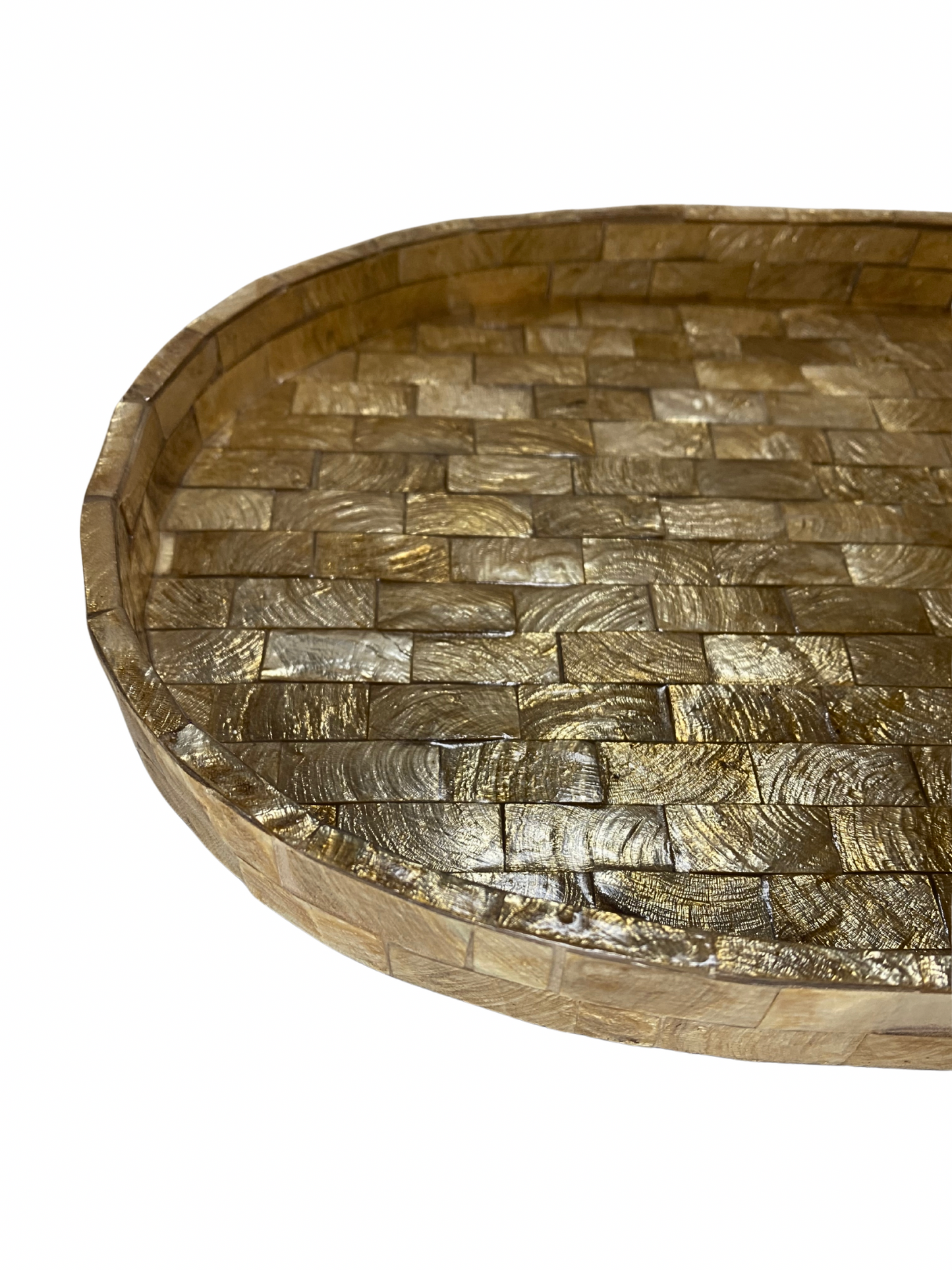 Plate shell oval gold