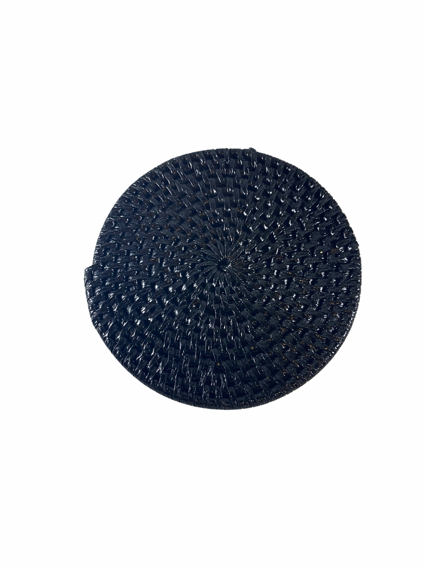 Rattan coaster black