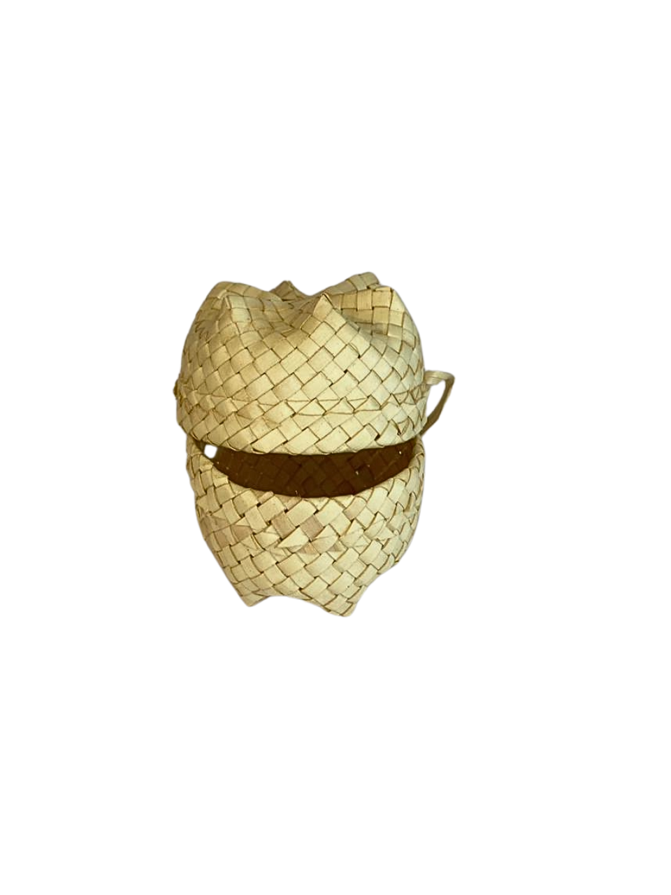 Palm leaf round basket 6cm