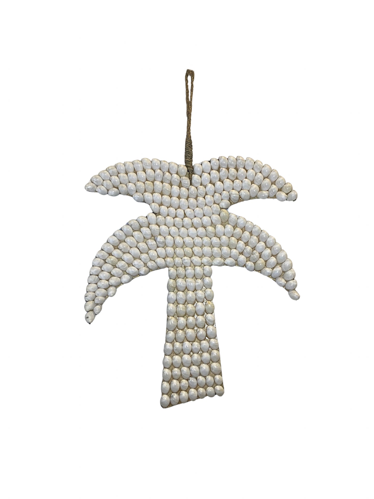 Wall decor palm shell white