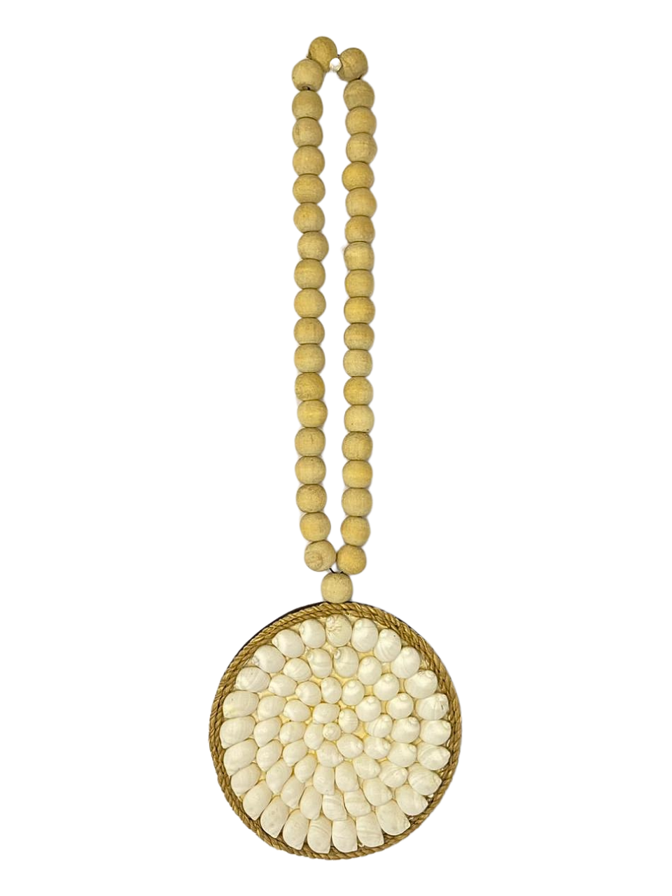 Wall hanging white shell bead - 52cm