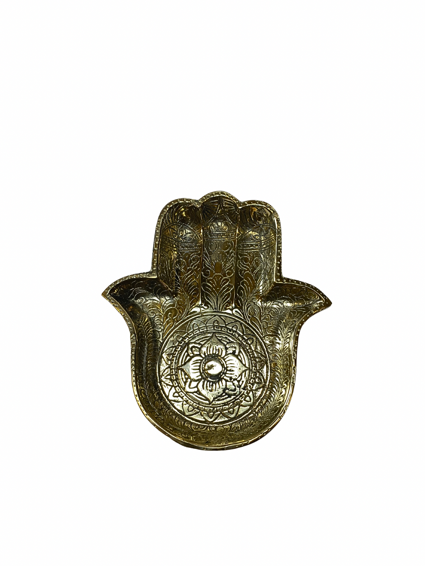 Set Brass Hamsa Hand Tray