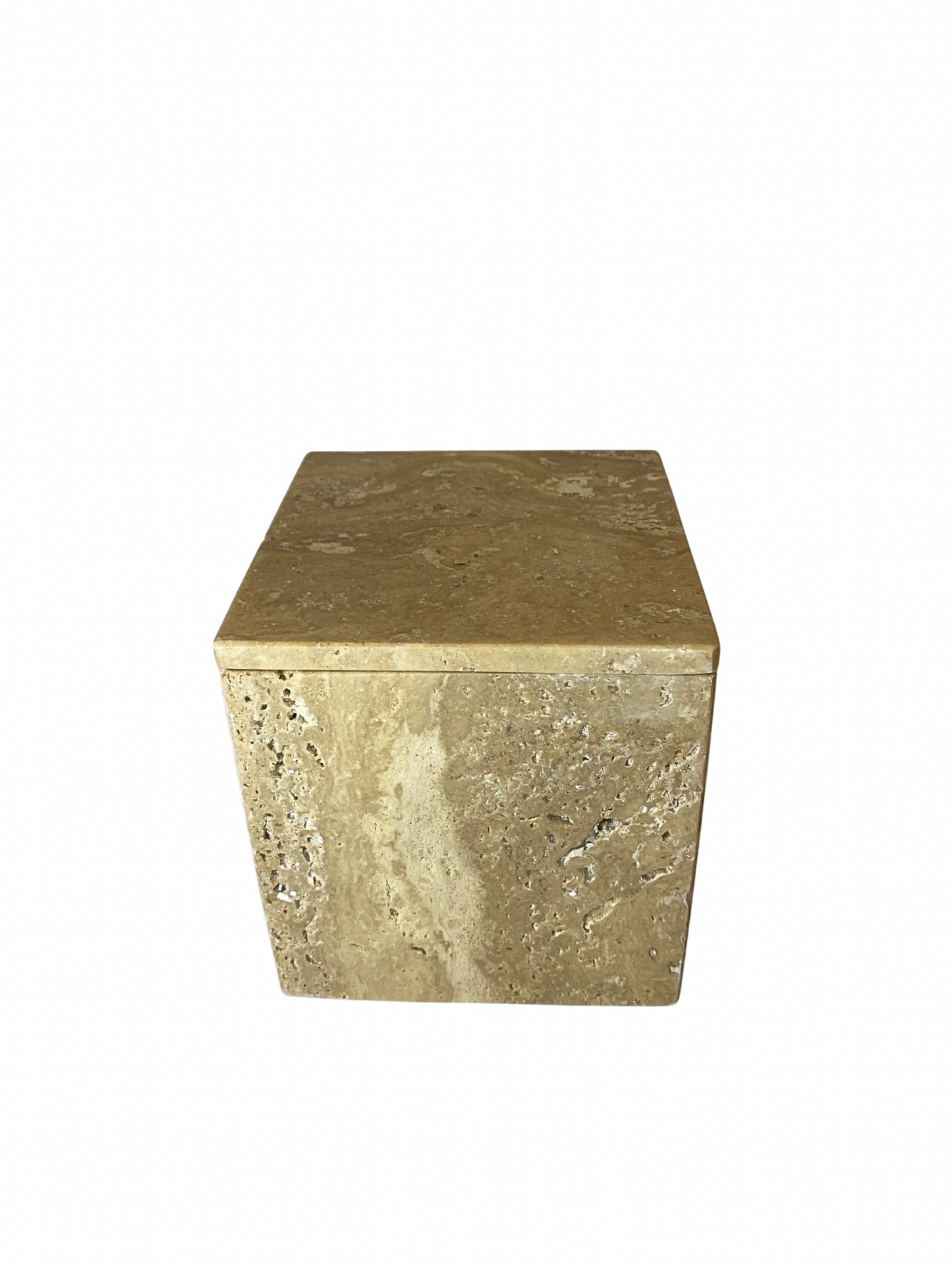 Natural Travertine Storage Box