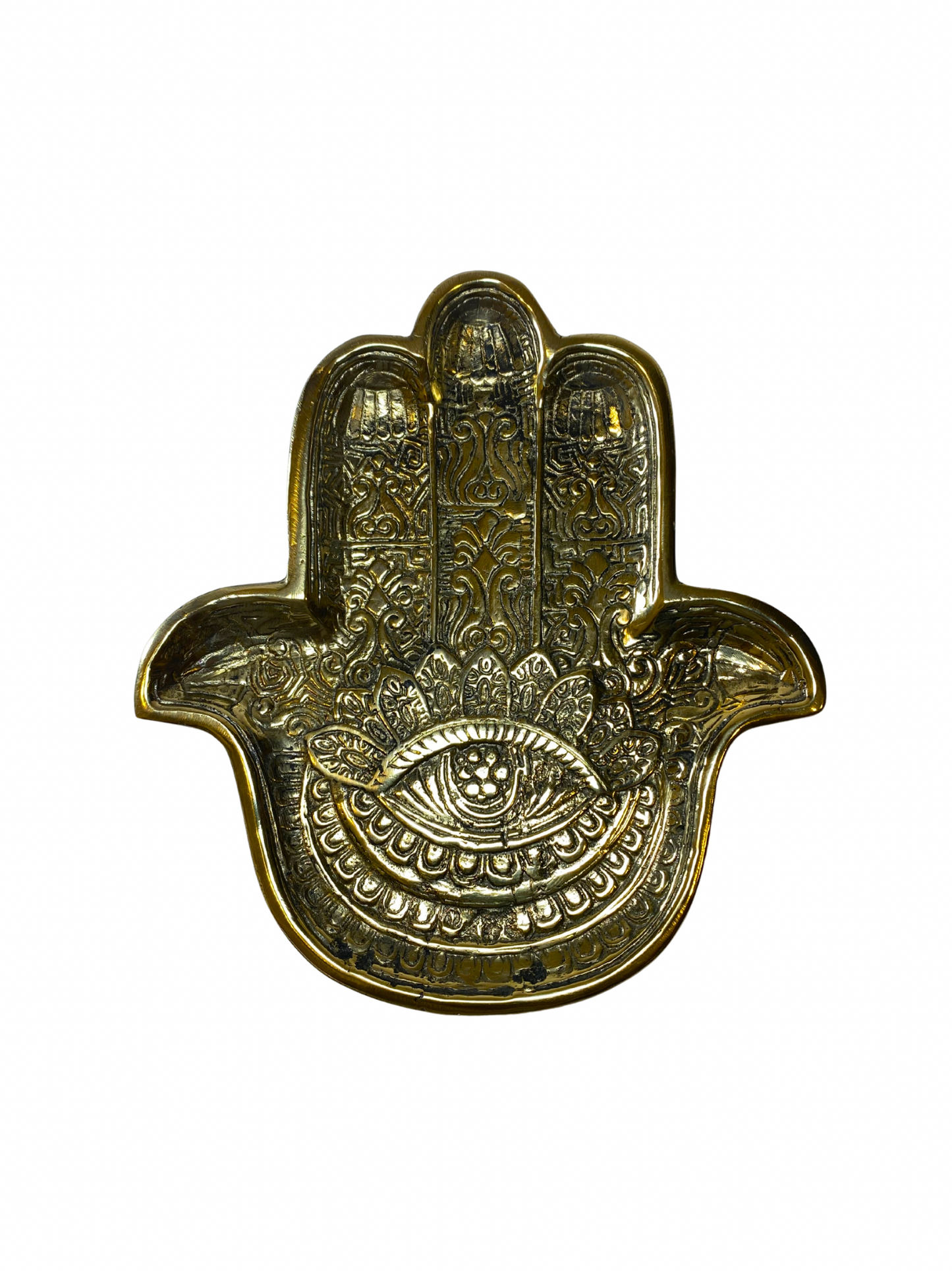 Set Brass Hamsa Hand Tray