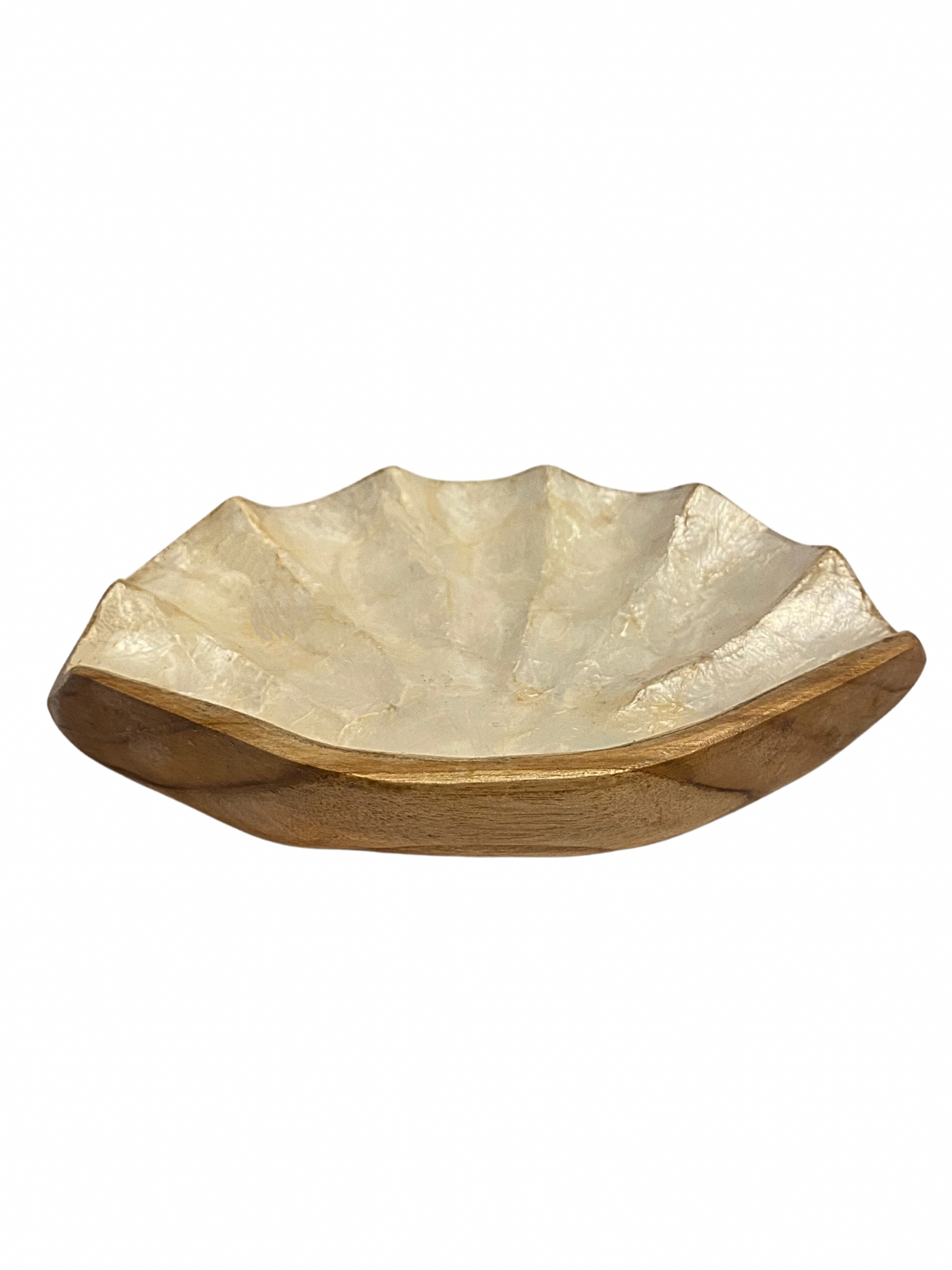 Clam wood ring dish -17cm