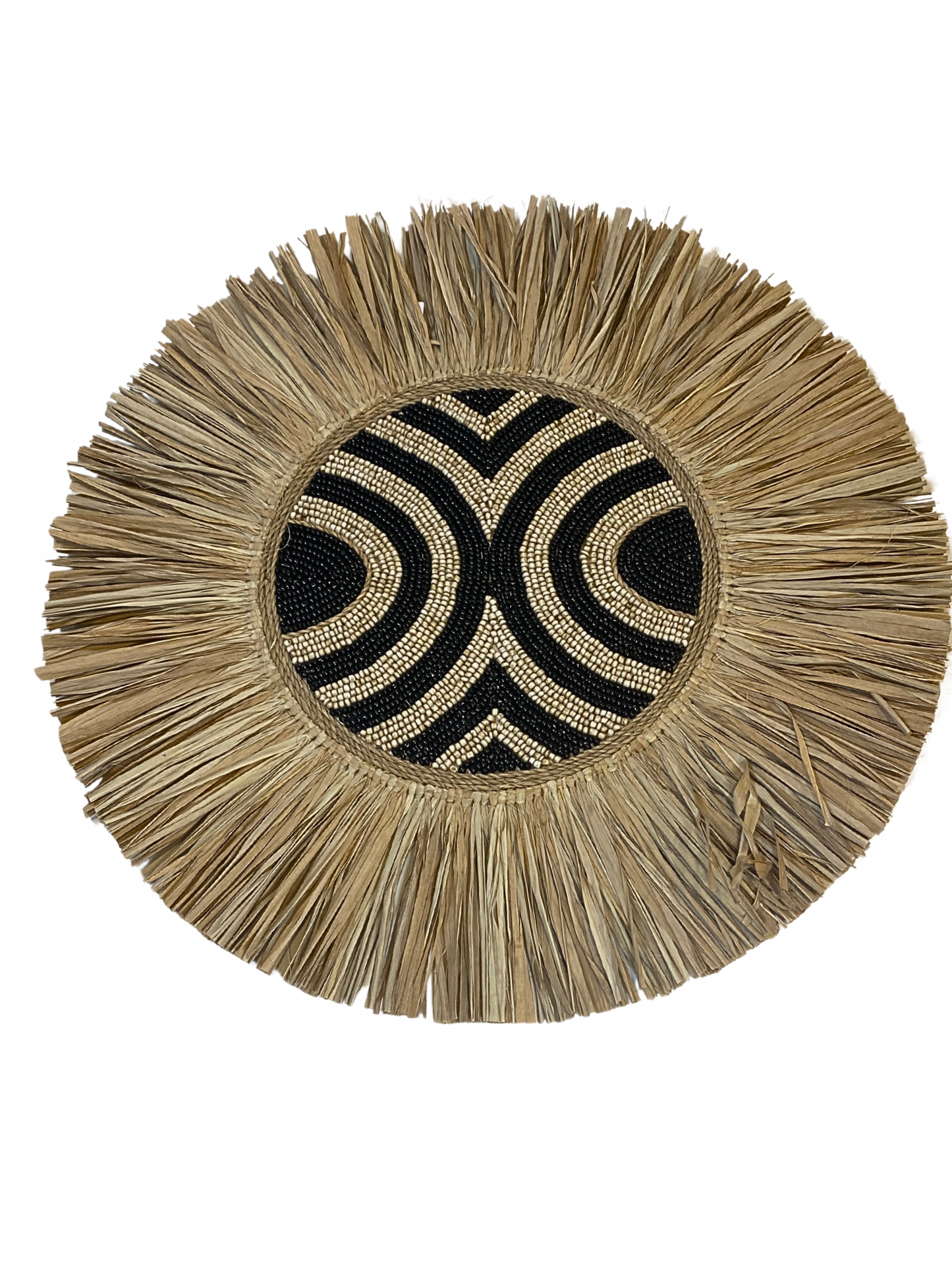 Wall decor beads Raffia round size L 60cm