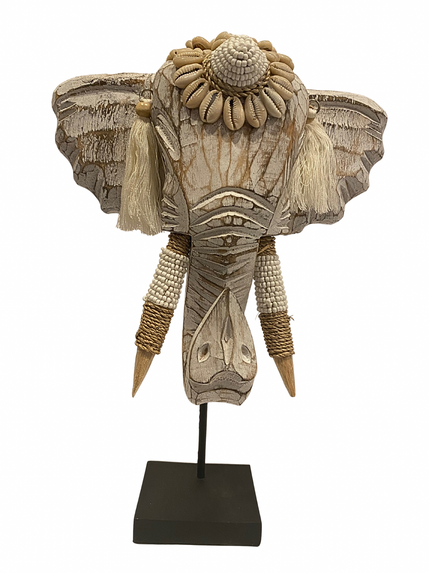 Wood elephant statue