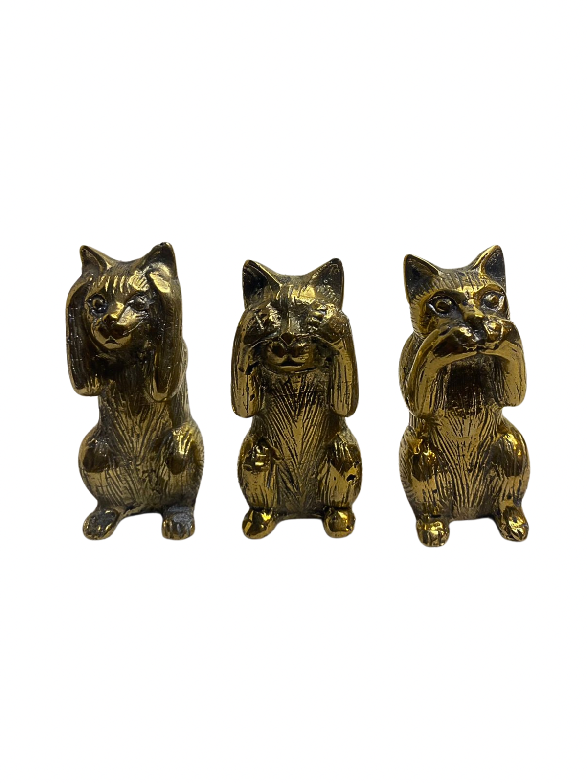 Brass Decor set 3 cat