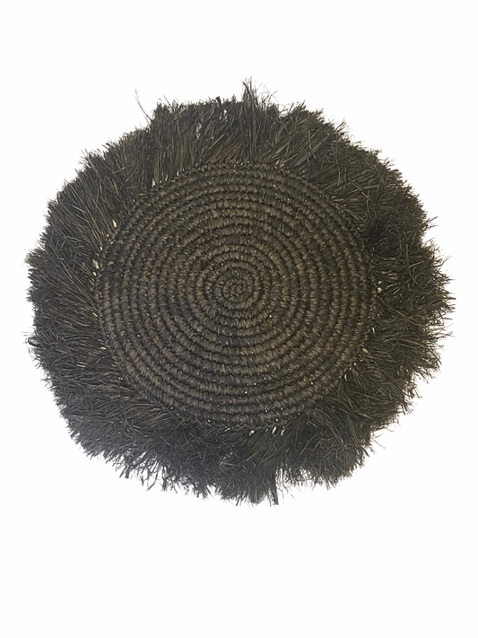 Raffia placemat black