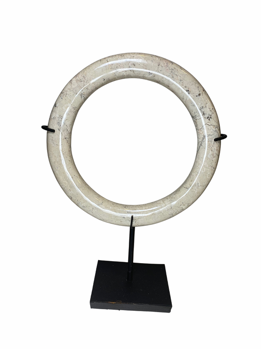 Marble large ring white