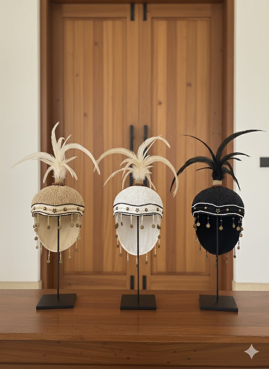 Beaded Headdress black colour