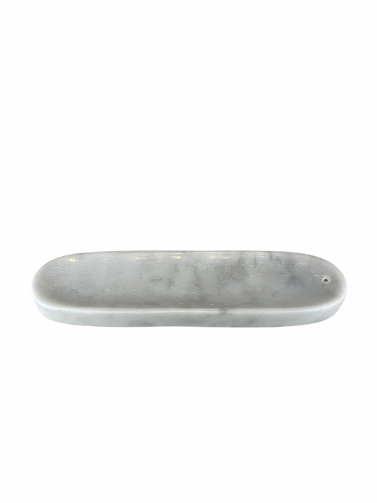 Marble incense holder white