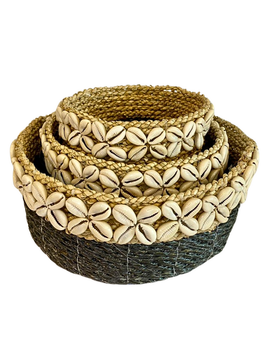 Shell basket rattan