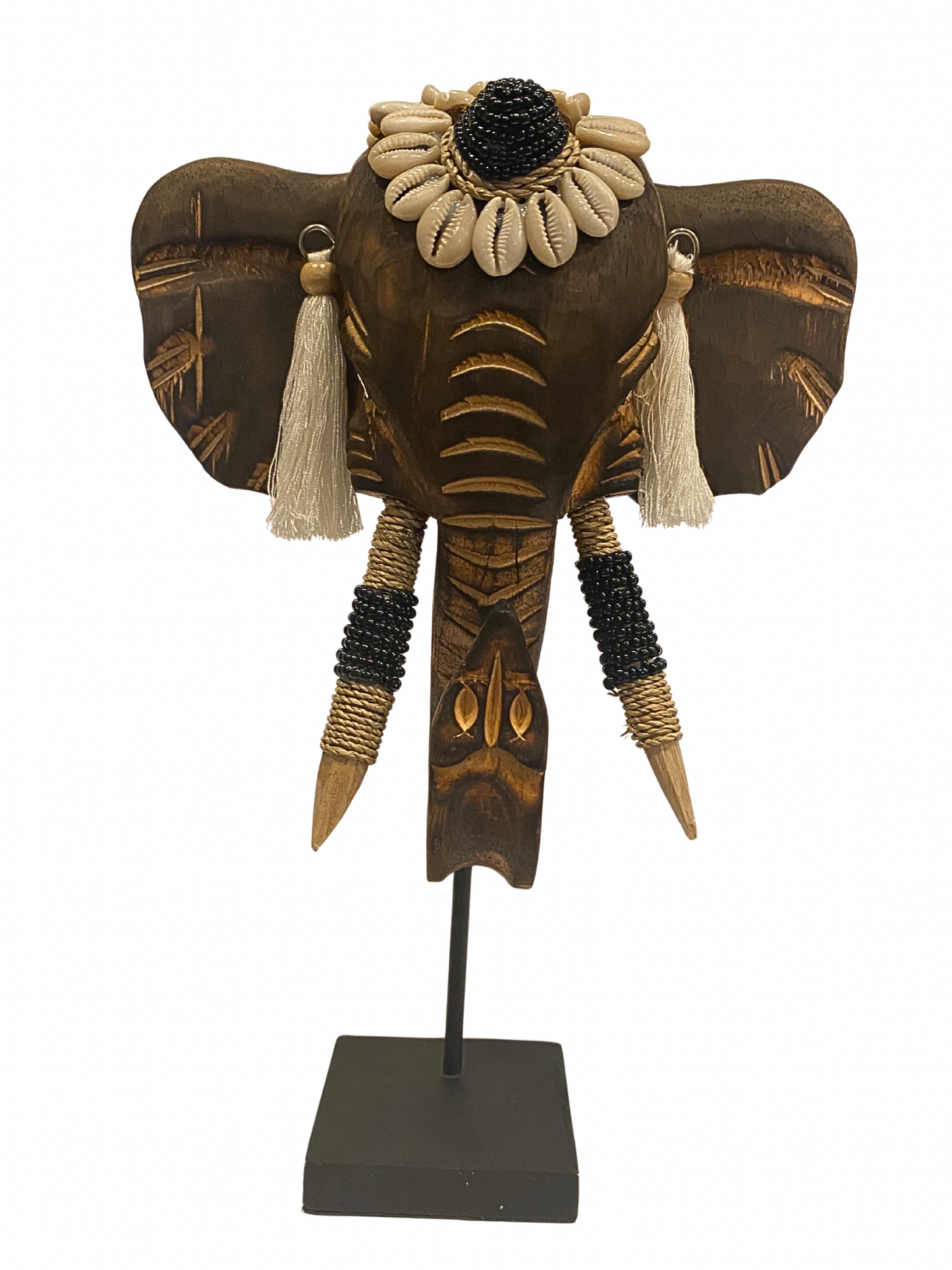 Wood elephant statue