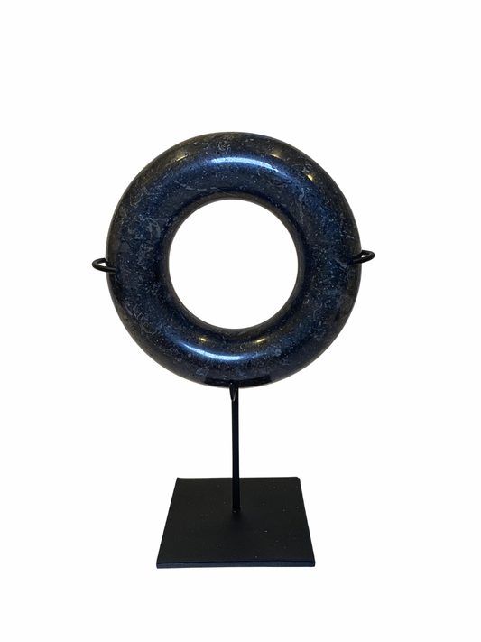 Marble donut black 17cm