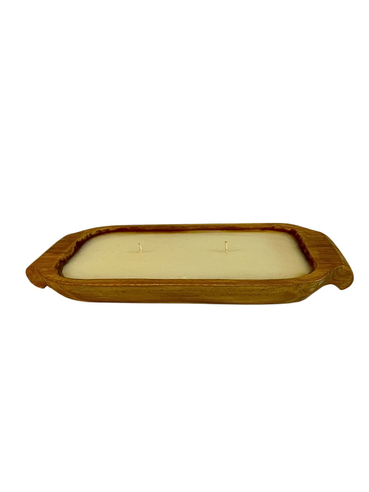 Wooden candle rectangle