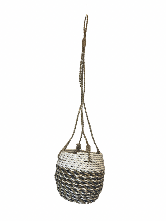 Basket hanger white with black