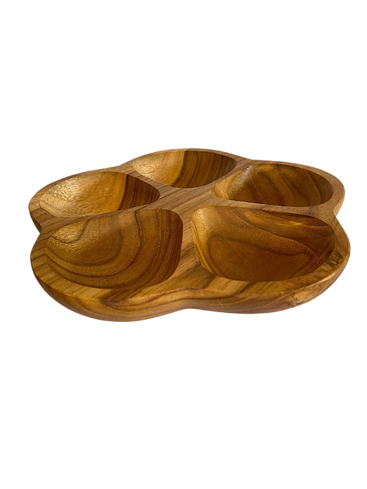 Wooden flower bowl