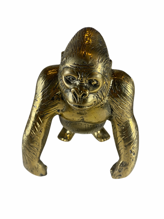Brass deco gorilla