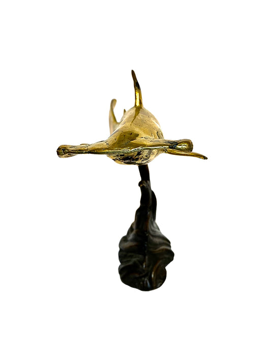 Brass deco shark