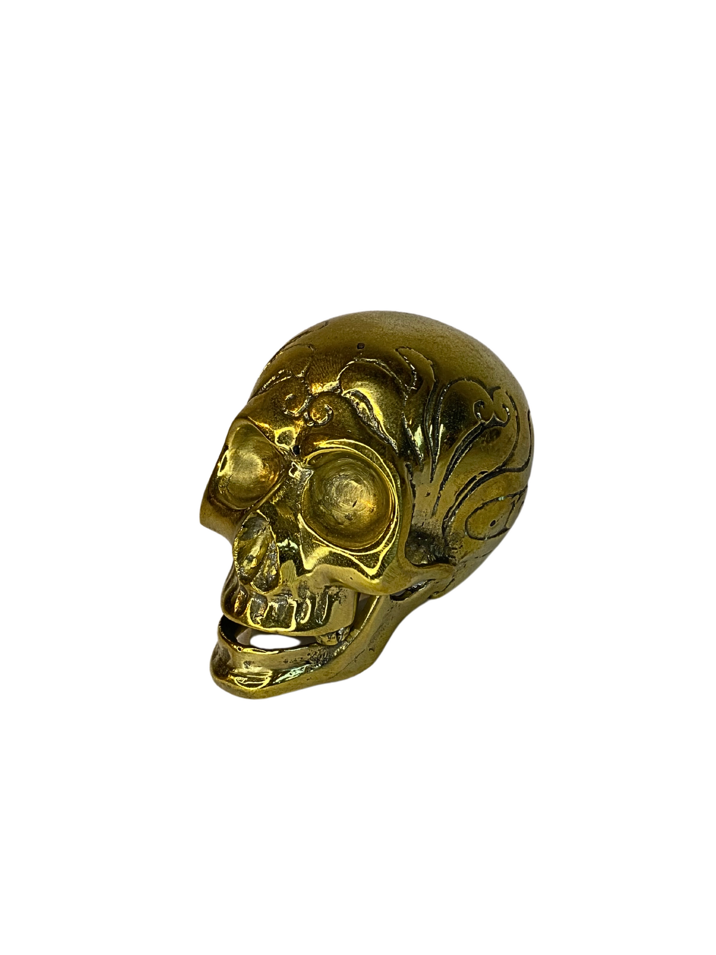 Brass deco skull