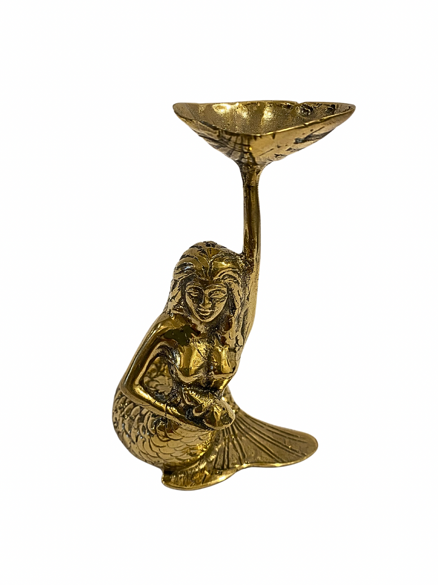 Brass deco mermaid