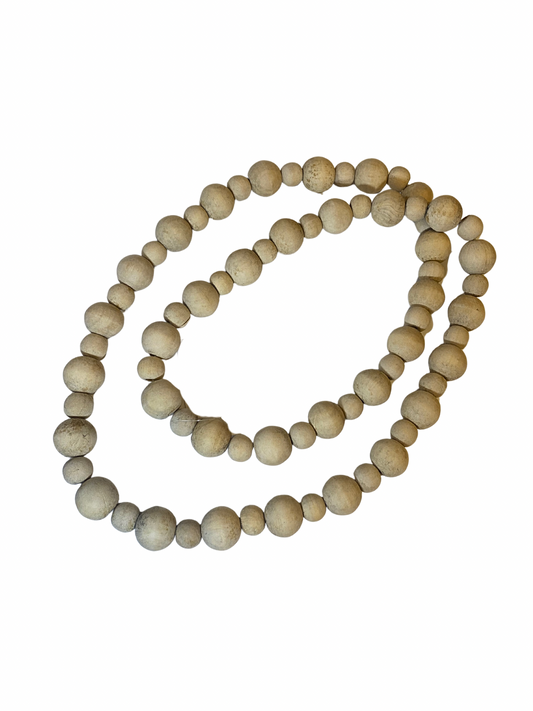 Wall hanger necklace beads natural colour