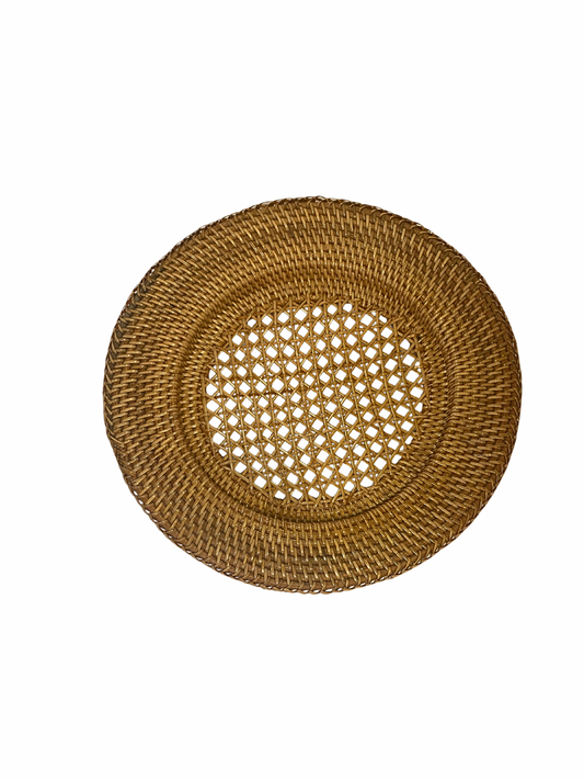 Rattan placemat dark brown