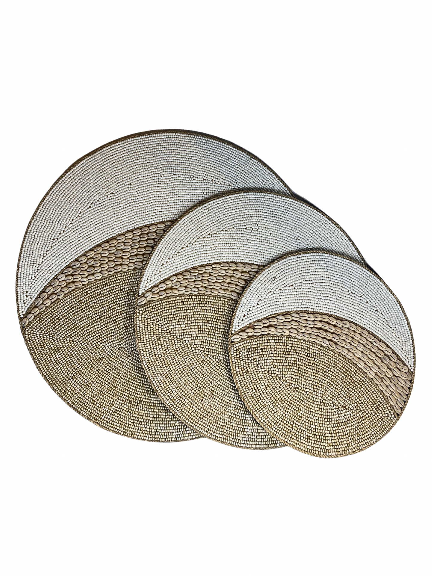 Wall decor beads shell round S,M,L