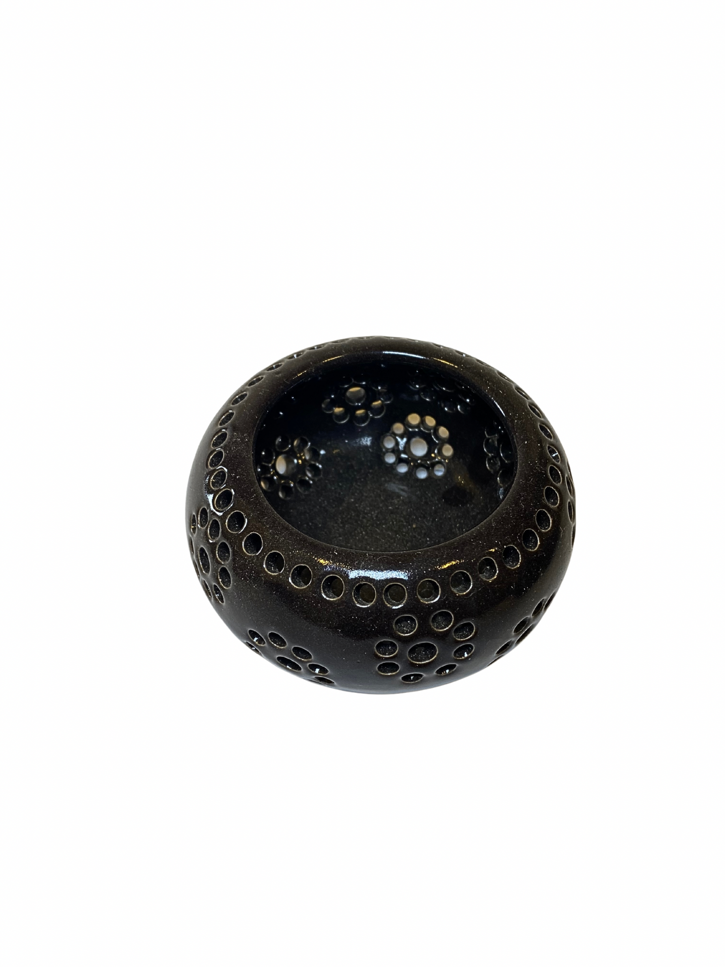 Candle holder ceramic black size S , M , L