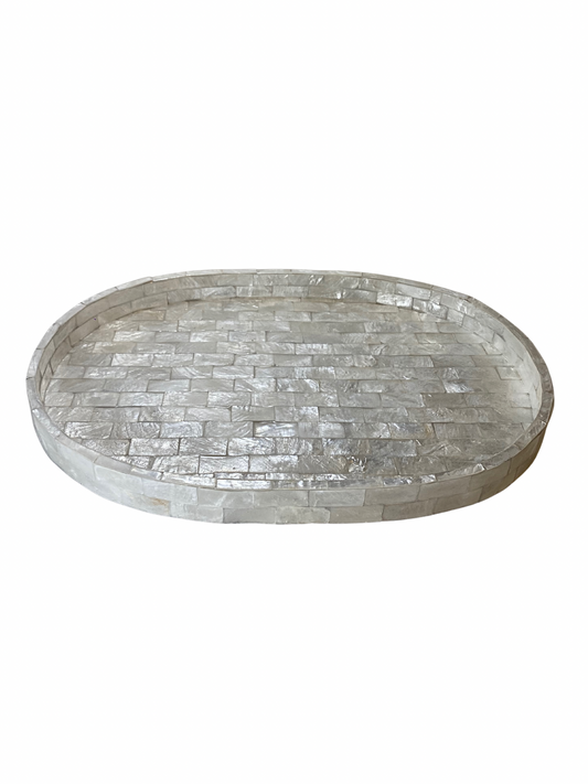 Plate shell oval white