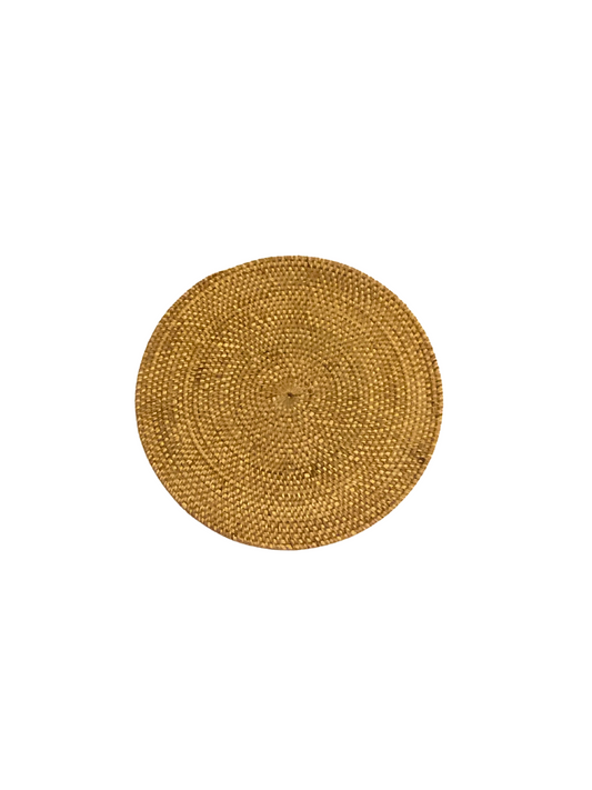 Rattan placemate black
 light brown